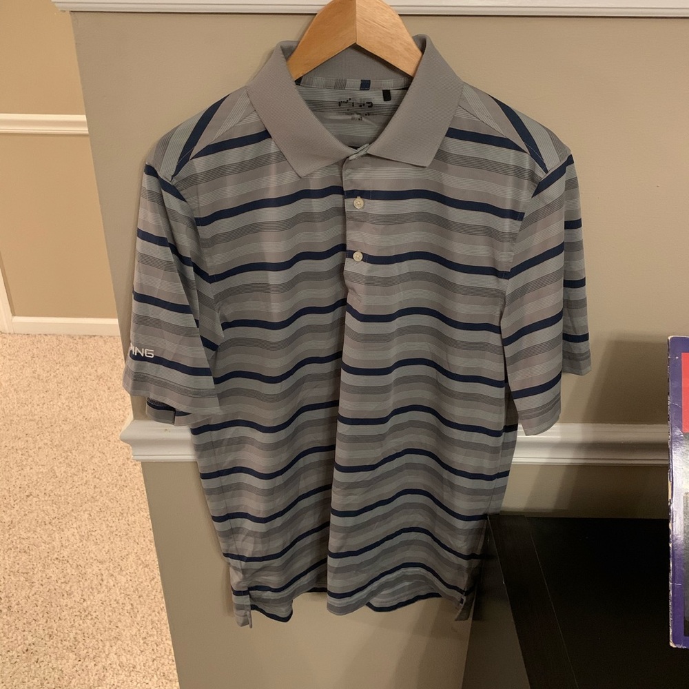 Ping Golf polo - gray and navy blue